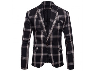 Blazer Masculino Xadrez - Preto 