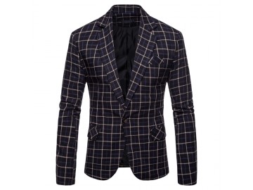 Blazer Masculino Xadrez - Preto 