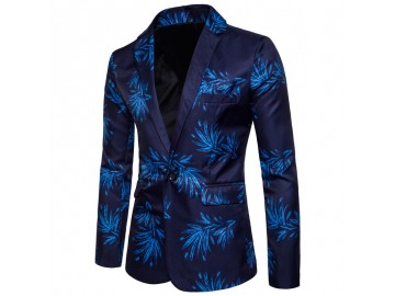 Blazer Masculino Estampado - Azul 