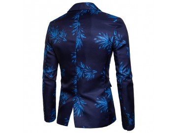 Blazer Masculino Estampado - Azul