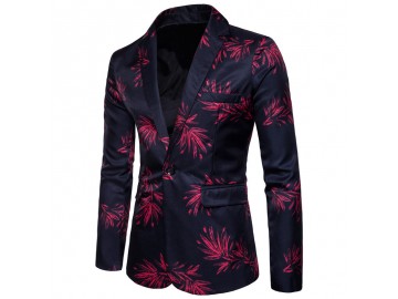 Blazer Masculino Estampado - Vermelho 