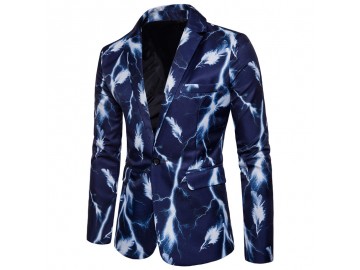 Blazer Masculino Estampado - Azul 