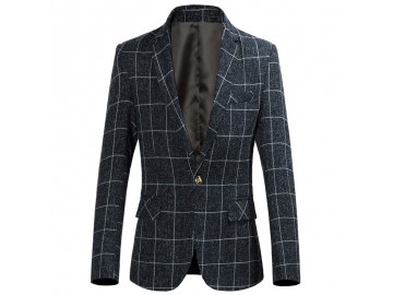 Blazer Masculino Xadrez - CInza Escuro 