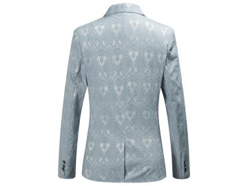 Blazer Masculino Estampado - Cinza