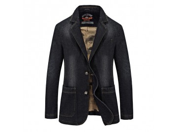 Blazer Jeans Masculino - Preto 