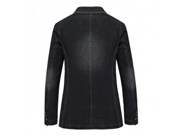 Blazer Jeans Masculino - Preto