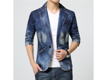 Blazer Jeans Masculino - Azul 