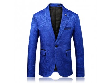 Blazer Masculino Estampado - Azul 