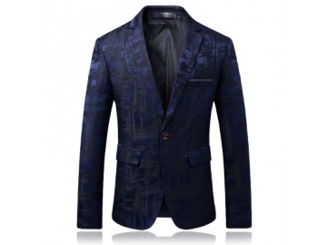 Blazer Masculino Estampado - Azul 