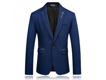 Blazer Masculino Estampado - Azul 