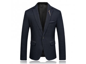 Blazer Masculino Estampado - Preto 