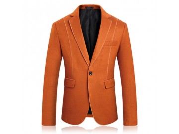 Blazer Masculino Texturizado - Laranja 