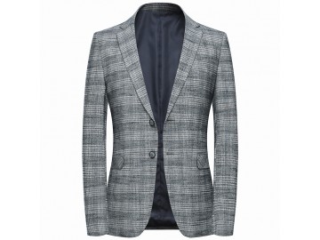 Blazer Masculino Xadrez Lansboter - Cinza 