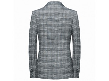 Blazer Masculino Xadrez Lansboter - Cinza