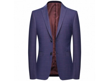 Blazer Masculino Xadrez Lansboter - Roxo 