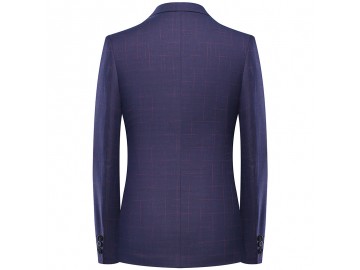 Blazer Masculino Xadrez Lansboter - Roxo