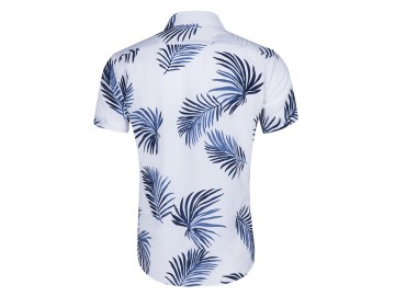 Camisa Floral Masculina - Branco