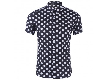 Camisa Estampada Masculina - Preto/Branco 