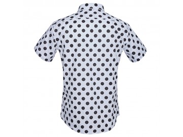 Camisa Estampada Masculina - Branco/Preto