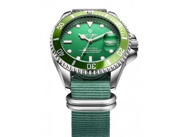 Relógio Tevise T801NL Masculino Automático Pulseira de Nylon - Verde 