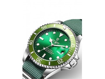 Relógio Tevise T801NL Masculino Automático Pulseira de Nylon - Verde