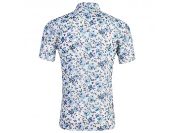 Camisa Estampada Masculina - Floral Azul