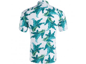 Camisa Estampada Masculina - Floral Azul