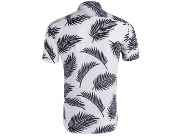 Camisa Estampada Masculina - Floral Branco