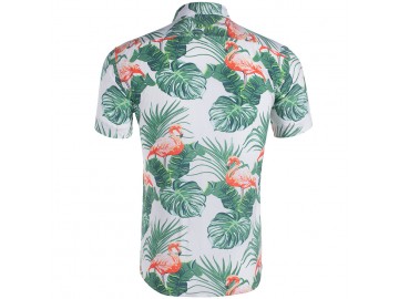 Camisa Estampada Masculina - Floral Verde