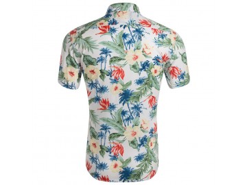 Camisa Estampada Masculina - Floral Verde