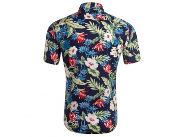 Camisa Estampada Masculina - Floral Multicor