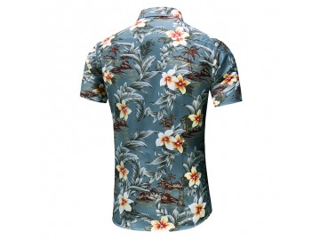 Camisa Floral Masculina - Verde