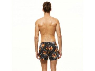 Short Masculino Estampado Tropical - Amarelo