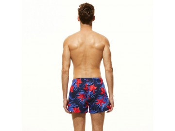 Short Masculino Estampado Tropical - Vermelho