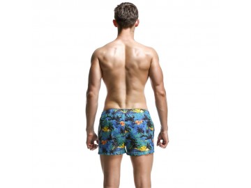 Short Masculino Estampado Tropical - Azul