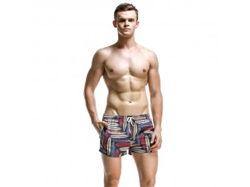 Short Masculino Estampado Tropical - Azul Escuro 