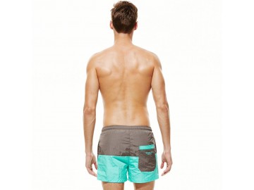 Short Masculino Tropical - Cinza/Azul