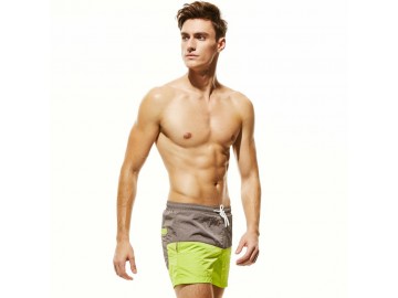 Short Masculino Tropical - Cinza/Verde