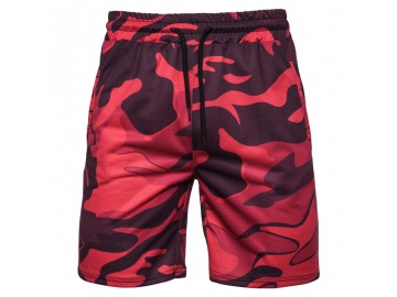 Bermuda Masculina Camuflagem - Vermelho 