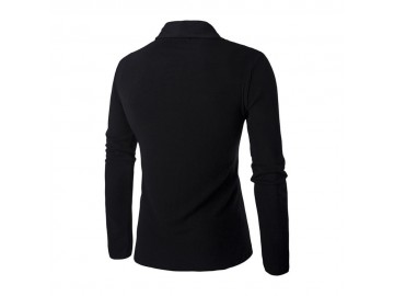 Cardigan Masculino Com Lapela Alongada - Preto