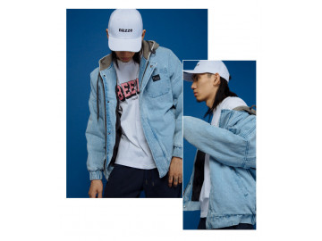 Jaqueta Denim Hokkaido com Capuz - Azul Claro