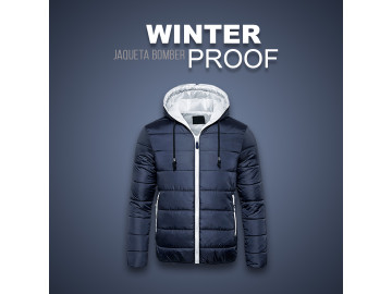 Jaqueta Bomber Winter Proof - Azul Escuro 