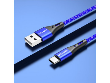 Cabo Usb 3.0 para Samsung S8 S9 S10 e Superior Uslion Carregamento Ultra Rápido Entrada Tipo C - Azul 