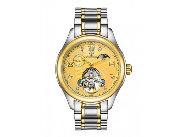 Relógio Tevise 8031 Masculino Automático Pulseira de Aço - Dourado 