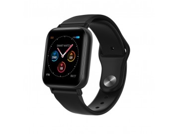 Smartwatch Q10 Sport A Prova D'água - Preto Pulseira de Silicone - Preto 