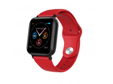 Smartwatch Q10 Sport A Prova D'água - Vermelho Pulseira de Silicone 