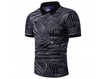 Camisa Polo Join Venture Estampada - Preto