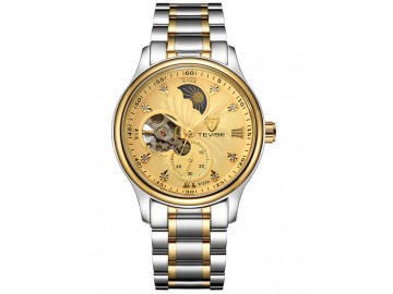 Relógio Tevise 8122A Masculino Automático Pulseira de Aço - Dourado 