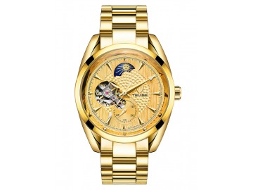 Relógio Tevise T795C Masculino Automático Pulseira de Aço - Dourado 