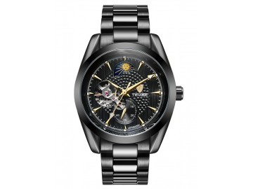 Relógio Tevise T795C Masculino Automático Pulseira de Aço - Preto Sólido 